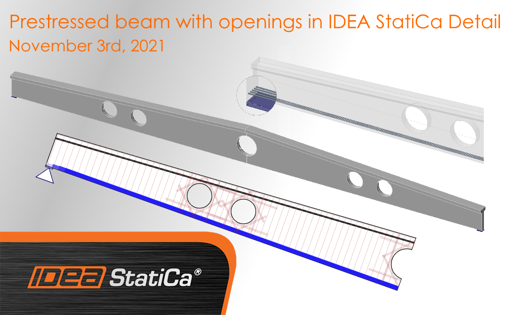 Prestressed Beam With Openings In IDEA StatiCa Detail | IDEA StatiCa